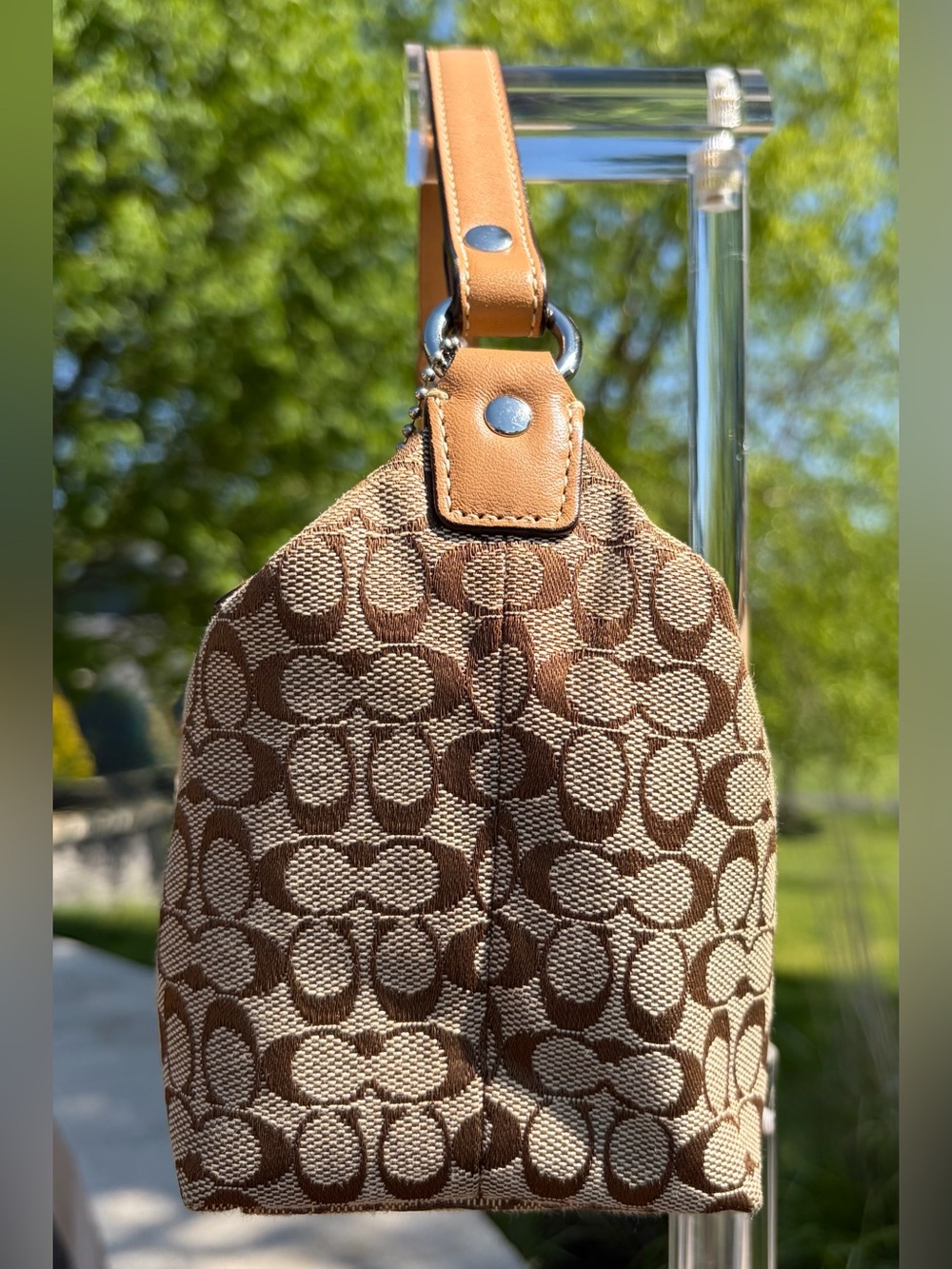 Vintage COACH Signature Mini C Brown Demi Purse Like New - Picture 11 of 17